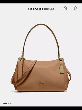 COACH MIA Tan Leather Shoulder Bag